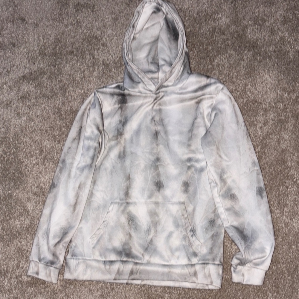 Men's White and Gray Hoodie